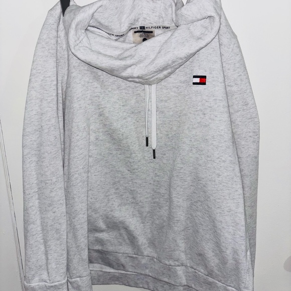 Tommy Hilfiger Women Cowl Neck Gray Sweater Pullover Top Sweat Shirt - Picture 1 of 3